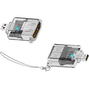 تحويل من النوع C، محول USB C 3x2x0.9 سم، موصل ABS شفاف مدمج للهواتف الذكية والكمبيوتر اللوحي والكمبيوتر المحمول والشحن ونقل البيانات والاستخدام المحمول in Kuwait