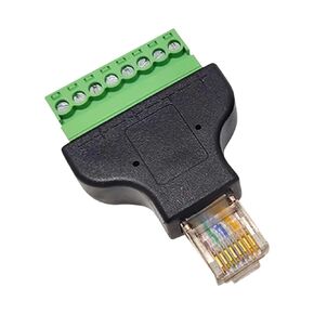 RJ45 إلى 8PIN محطة Grrien محول إيثرنت 8P8C كريستال وحدات العقص LAN شبكة خط التوصيل RJ45 ذكر أنثى تمديد محول جديد 2026 عالية لمكونات إلكترونية موثوقة in Kuwait