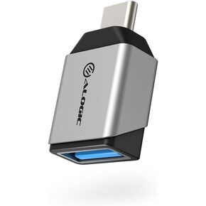 ALOGIC USB C to USB A Adapter, USB 3.1 (5Gbps), Compatible with MacBook Pro/Air 2020, Dell XPS, iPad Air 2020, iPad Pro, USB-C Smartphones and More - Silver in Kuwait
