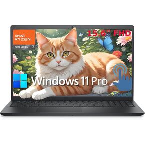 Dell Inspiron 15 Laptop, 15.6" Touchscreen FHD Computer, 8-Core AMD Ryzen 7 7730U (Beat Ultra 5 125U), 32GB DDR4 RAM, 1TB PCIe SSD, WiFi, Bluetooth, Webcam, HDMI, Windows 11 Pro, Type C to RJ45 Cable in Kuwait