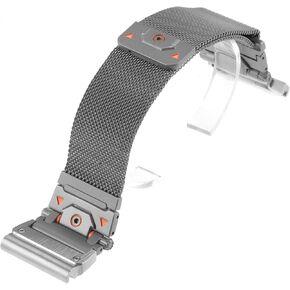 حزام ساعة من الفولاذ المقاوم للصدأ مقاس 26 مم متوافق مع Garmin Fenix ​​8 (51 مم)، Fenix ​​7X/ 6X/ 5X Plus، Enduro 1 2 3، Descent MK1 Mk2i Mk2 Mk3، Tactix 7، TACTIX DELTA، Epix Pro 51mm، Quatix 8، tactix8/7 Pro in Kuwait