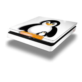 Vinyl Decal Skin Wrap compatible with Sony PlayStation 4 Slim Console Penguins on White (PS4 NOT INCLUDED) in Kuwait
