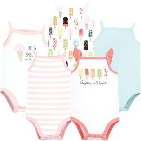 Touched by Nature Infant Girl Organic Cotton Bodysuits, Popsicle, 3-6 Months in Kuwait