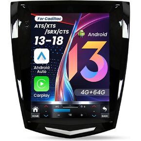 [8Core 4+64G] راديو السيارة لكاديلاك ATS XTS SRX CTS 2013-2018: استبدال ستيريو بشاشة لمس عالية الدقة 9.7 بوصة مع Carplay Android Auto 5GWiFi Bluetooth FM/AM/RDS DSP GPS SWC كاميرا احتياطية in Kuwait