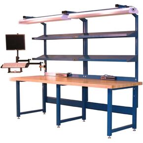 4-FMA-Key-M ذراع شاشة مسطحة مع لوحة مفاتيح وصينية ماوس لطاولة العمل، ذراع متأرجح 1 × 10 بوصة، فولاذ قياس 18، بيج in Kuwait