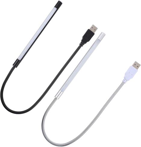 2 قطعة USB LED مصابيح القراءة عكس الضوء اللمس التبديل مرنة معقوفة أضواء ليلية صغيرة لأجهزة الكمبيوتر المحمول لوحة المفاتيح الكمبيوتر والتخييم المحمولة in Kuwait