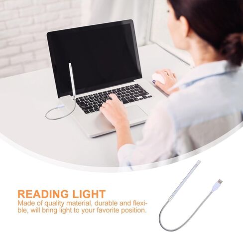 2 قطعة USB LED مصابيح القراءة عكس الضوء اللمس التبديل مرنة معقوفة أضواء ليلية صغيرة لأجهزة الكمبيوتر المحمول لوحة المفاتيح الكمبيوتر والتخييم المحمولة in Kuwait
