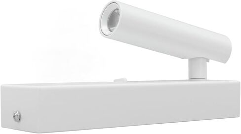 مصباح جداري LED مثبت على الحائط بزاوية قابلة للتعديل مع مخرج USB مصباح بجانب السرير قابل للدوران للمنزل والمكتب وسبائك الألومنيوم باللون الأبيض 20 سم (ضوء دافئ) in Kuwait