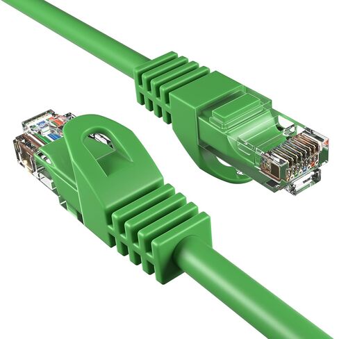 كابل تصحيح شبكة إيثرنت Cat6 بطول 5 أقدام مباشر عبر الإنترنت، سلك إنترنت 550 ميجا هرتز، متوافق مع أجهزة الكمبيوتر الشخصية والكمبيوتر المحمول والمودم وجهاز التوجيه وأجهزة التلفاز وسلك الطابعة وأجهزة التحكم للمنزل والمكتب، أخضر in Saudi Arabia