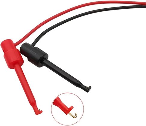 1Pair Red Black 4mm Banana to Hook Clip Test Leads Wire Connector in Saudi Arabia