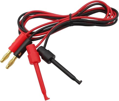 1Pair Red Black 4mm Banana to Hook Clip Test Leads Wire Connector in Saudi Arabia