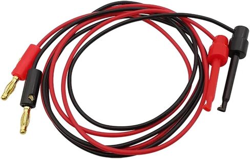 1Pair Red Black 4mm Banana to Hook Clip Test Leads Wire Connector in Saudi Arabia