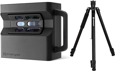 مجموعة كاميرا Matterport Pro2 ثلاثية الأبعاد وحامل ثلاثي القوائم - جهاز Lidar عالي الدقة للجولات الافتراضية ورسم الخرائط ثلاثية الأبعاد والاستطلاعات الرقمية مع عرض 360 وتصوير بدقة 4K بدقة موثوقة (متجددة) in Kuwait