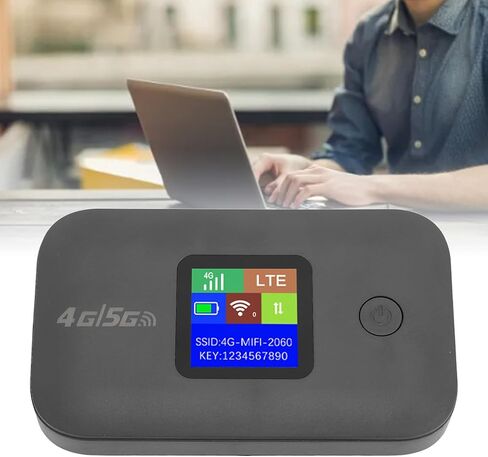 4G LTE Mobile WiFi Hotspot, 300Mbps Portable WiFi Hotspot with SIM Card Slot & Color Screen, Supports 810 Users Travel for Camping (European Version) in Saudi Arabia