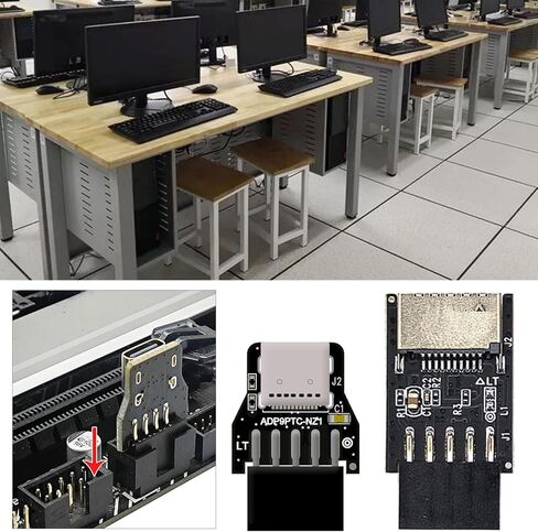 Fast Speed USB 2.0 to USB C Internal Motherboard Adapter 9pin Front Panel Header Fast Data Transfer Data Transfer USB Adapter in Saudi Arabia