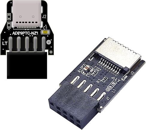Fast Speed USB 2.0 to USB C Internal Motherboard Adapter 9pin Front Panel Header Fast Data Transfer Data Transfer USB Adapter in Saudi Arabia