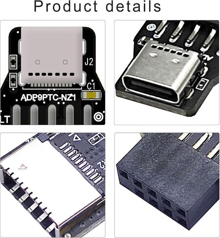 Fast Speed USB 2.0 to USB C Internal Motherboard Adapter 9pin Front Panel Header Fast Data Transfer Data Transfer USB Adapter in Saudi Arabia