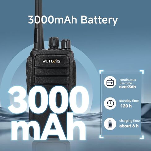 Retevis RT21 Updated 3000mAh 2 Way Radio Rechargeable(10 Pack) with Walkie Talkie Earpiece(20 Pack), Heavy Duty Two Way Radio Long Range, 16CH VOX Handfree Adults Walkie Talkies in Saudi Arabia
