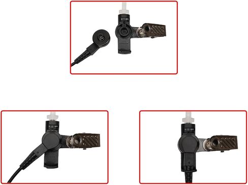 سماعة أذن مع ميكروفون PTT متوافقة مع كينوود NX-200 NX-210 NX-3300 TK-3180 NX5200 TK-390 NX-5300-K2 NX-300 P25 ​​K2 VP6000 جهاز اتصال لاسلكي ثنائي الاتجاه سلكين مع أنبوب صوتي، قطعتان in Kuwait