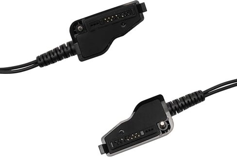 سماعة أذن مع ميكروفون PTT متوافقة مع كينوود NX-200 NX-210 NX-3300 TK-3180 NX5200 TK-390 NX-5300-K2 NX-300 P25 ​​K2 VP6000 جهاز اتصال لاسلكي ثنائي الاتجاه سلكين مع أنبوب صوتي، قطعتان in Kuwait
