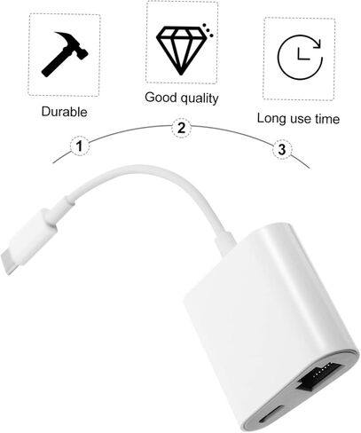 USB-c to Ethernet Cable Type-c to Converter Ethernet Extender Adapter Network Converter 5.82 * 1.45 * 0.66in in Saudi Arabia