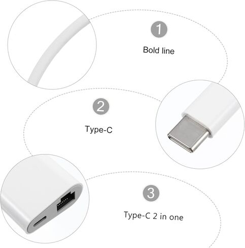 USB-c to Ethernet Cable Type-c to Converter Ethernet Extender Adapter Network Converter 5.82 * 1.45 * 0.66in in Saudi Arabia