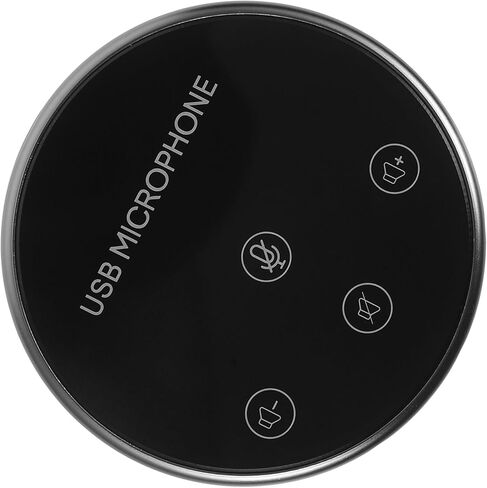 ميكروفون BESPORTBLE USB متعدد الاتجاهات للكمبيوتر المحمول وسطح المكتب، ميكروفون مؤتمر التقاط الصوت 360 درجة، ميكروفون USB محمول للبث المباشر، ومحادثة الألعاب، ومكالمات الفيديو، أسود in Kuwait