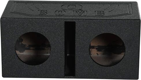 Rockville RQB8 حاوية مضخم صوت مزدوجة 8 بوصات، لمسة نهائية من بطانة السرير، 3/4 بوصة MDF، محطات محملة بنابض، لعشاق صوت السيارة in Kuwait