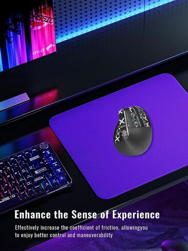 شريط قبضة مضاد للانزلاق للفأرة اللاسلكية العمودية Logitech MX، مجموعة ملصقات جلد الفأر رقيقة للغاية وممتصة للعرق، قبضة قابلة للغسل وإعادة الاستخدام وغير قابلة للانزلاق للتحكم في ألعاب الرياضات الإلكترونية، مطبوع باللون الأسود in Kuwait