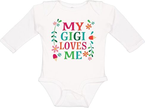 inktastic My Gigi Loves Me Girls Apparel Long Sleeve Creeper in Saudi Arabia