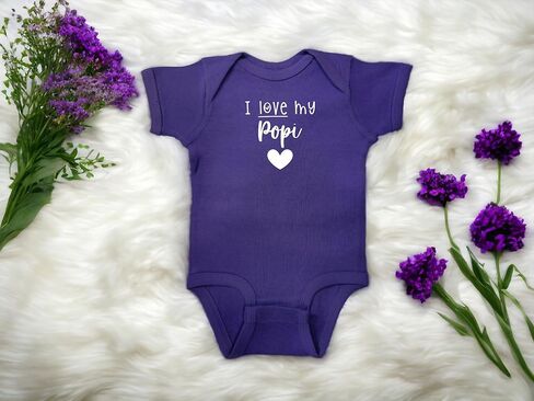 Popi Themed Infant Bodysuits, Baby Shower Newborn Gift, Pregnancy Reveal Present, Valentine's or Father's Day Gift in Kuwait