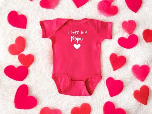 Popi Themed Infant Bodysuits, Baby Shower Newborn Gift, Pregnancy Reveal Present, Valentine's or Father's Day Gift in Kuwait