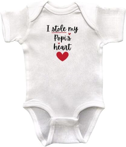 Popi Themed Infant Bodysuits, Baby Shower Newborn Gift, Pregnancy Reveal Present, Valentine's or Father's Day Gift in Kuwait
