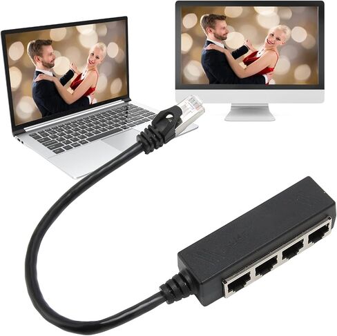 RJ45 كابل مقسم إيثرنت نقطة واحدة وأربعة كابل إيثرنت مقسم ABS PCB RJ45 محول مقسم الكمبيوتر المحمول 4 محول منافذ لمكتب الشبكة المنزلية إعداد موزع إيثرنت in Kuwait