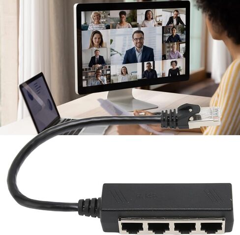 RJ45 كابل مقسم إيثرنت نقطة واحدة وأربعة كابل إيثرنت مقسم ABS PCB RJ45 محول مقسم الكمبيوتر المحمول 4 محول منافذ لمكتب الشبكة المنزلية إعداد موزع إيثرنت in Kuwait