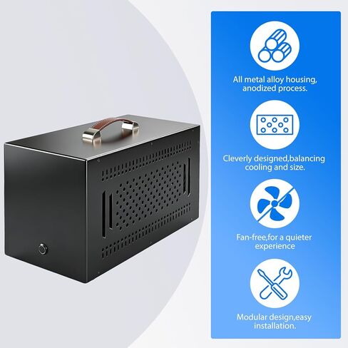 حاوية ORARA eGPU متوافقة مع محطة Thunderbolt 3/4/USB4 40Gbps eGPU Dock مع 750WPSU، حاوية بطاقة رسومات خارجية مدمجة متوافقة مع NVIDIA/AMD PCIe، PD 85W، سلسلة Daisy (أسود) in Kuwait