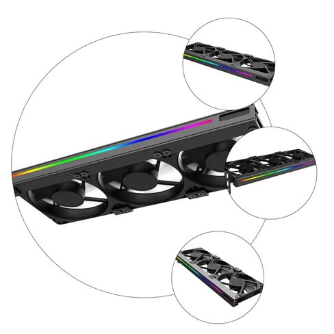 Zerodeko Argb مروحة تبريد بطاقة رسومية هادئة 5 فولت Pci Gpu ملحق تبريد لأجهزة الكمبيوتر المكتبية، جزء علبة كمبيوتر صغير الحجم مع موصل 3 دبابيس in Kuwait