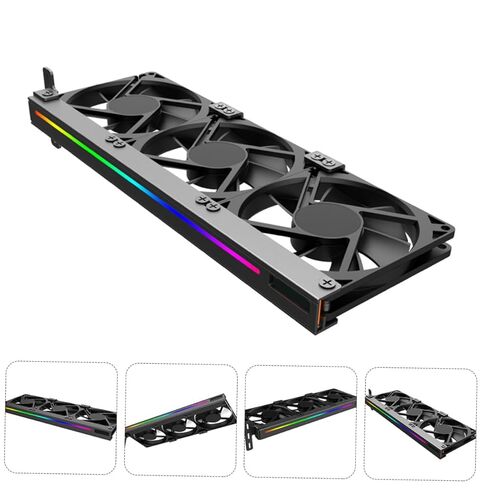Zerodeko Argb مروحة تبريد بطاقة رسومية هادئة 5 فولت Pci Gpu ملحق تبريد لأجهزة الكمبيوتر المكتبية، جزء علبة كمبيوتر صغير الحجم مع موصل 3 دبابيس in Kuwait