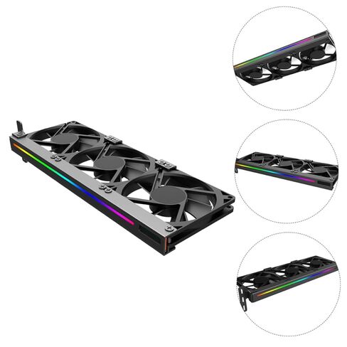 Zerodeko Argb مروحة تبريد بطاقة رسومية هادئة 5 فولت Pci Gpu ملحق تبريد لأجهزة الكمبيوتر المكتبية، جزء علبة كمبيوتر صغير الحجم مع موصل 3 دبابيس in Kuwait