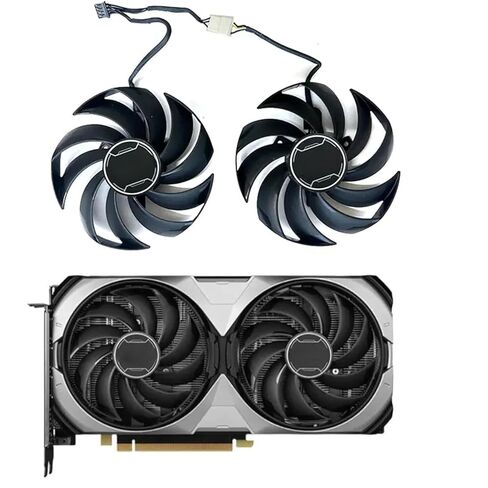 BestParts New PLD10010S12HH 4 Pin DC 12V 6 Watts 12 Volts 16 Decibels 95MM Video GPU Graphics Card Cooling Cooler Fan Replacement for MSI Gaming GeForce RTX 4060 Ti 4070 Ventus 2X (Whole Set) in Saudi Arabia