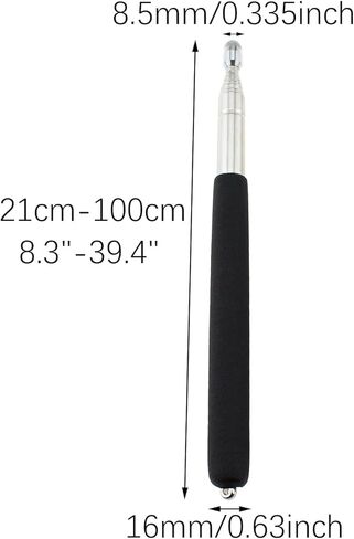 RLECS 2PCS Retractable Pointer Stick Expandable 39.4 Inch Touchscreen Sensitive Teaching Pointer Suitable for Parental Home Education and Business Meeting Presentations in Saudi Arabia