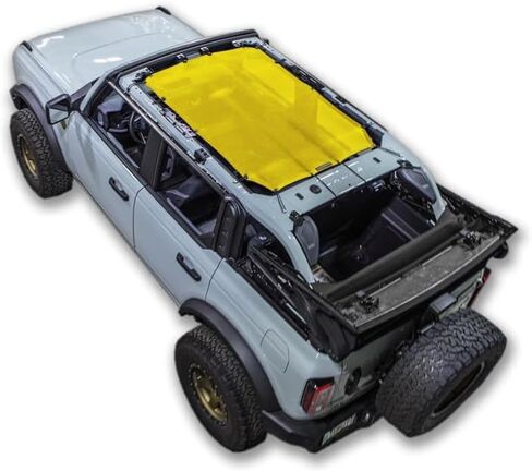 SPIDERWEBSHADE Original Bronco غطاء شمسي كامل بأربعة أبواب (2021-2026) متوافق مع Ford Bronco - آمن للوسائد الهوائية - صناعة أمريكية - ضمان 10 سنوات (وردي) in Kuwait