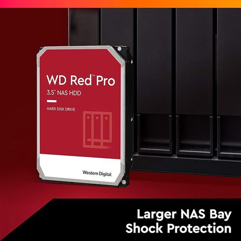 محرك الأقراص الصلبة WD Red Pro NAS سعة 2 تيرابايت - 7200 دورة في الدقيقة SATA 6 جيجابايت/ثانية وذاكرة تخزين مؤقت 64 ميجابايت 3.5 بوصة - WD2001FFSX (معتمد من مصنع WD) (متجدد) in Saudi Arabia