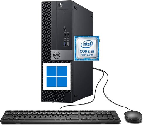 Dell OptiPlex 7070 SFF PC Desktop Computer, 7070 SFF Desktop Core i5-9th Gen, 16GB RAM, 512G SSD, 4K Support, WiFi, Bluetooth, Win11 pro (Renewed) in Kuwait