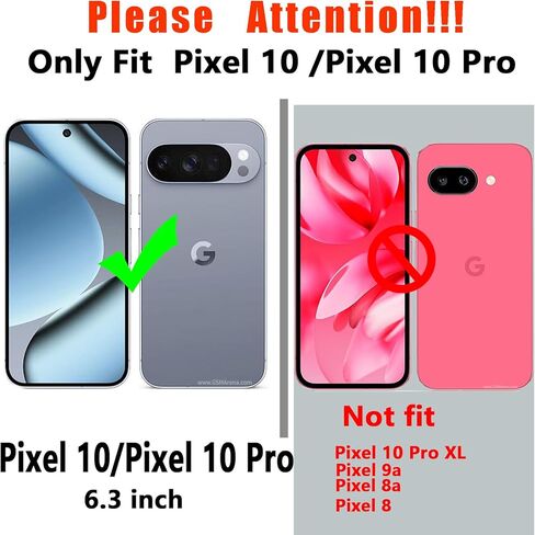 لحافظة Pixel 10، [تم اختبار السقوط من الدرجة العسكرية] مع واقي شاشة عالي الدقة، غطاء هاتف خلوي عالي التحمل بطبقة مزدوجة ومضاد للانزلاق ومقاوم للصدمات لهاتف Google Pixel 10 (أخضر داكن) in Kuwait