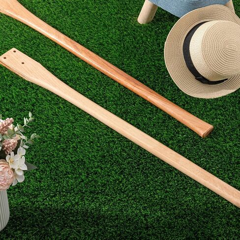 Leinuosen 2 Pcs Ditch Bank Blade Handles 3 Hole Hickory Wood Axe Handle Replacement with Straight Grip for Most 3 Hole Shrubbing Tool Brush Axe, 38 Inch in Saudi Arabia