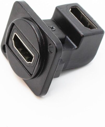 موصل مثبت على اللوحة من سلسلة HDMI D بزاوية قائمة، محول مقبس HDMI أنثى إلى أنثى مع براغي in Saudi Arabia
