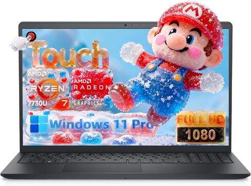 كمبيوتر محمول للأعمال Dell Inspiron 15 بشاشة تعمل باللمس، شاشة 15.6 بوصة FHD مضادة للتوهج، AMD Ryzen 7 7730U، ذاكرة الوصول العشوائي 16 جيجابايت + 1 تيرابايت SSD، AMD Radeon Graphics، Windows 11 Pro، Copilot AI PC، Wi-Fi، HDMI، كاميرا ويب in Kuwait