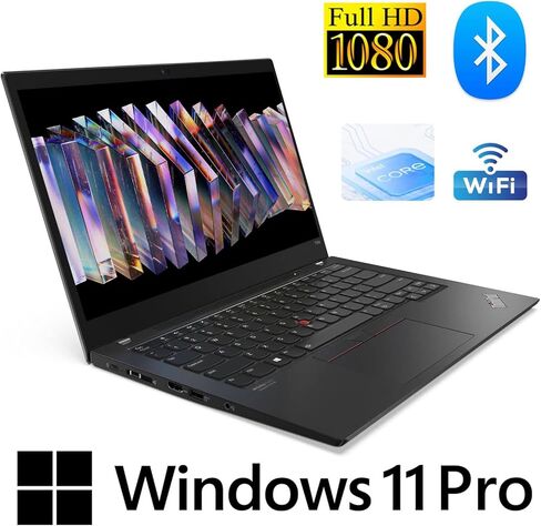 Lenovo Thinkpad T14S (G2) كمبيوتر محمول للأعمال، 14 بوصة FHD (1920 × 1080)، Core i7-1185G7 3.0-4.8 جيجا هرتز، 512 جيجا SSD، 32 جيجا رام، كاميرا ويب، Windows 11 Pro (متجدد) in Kuwait