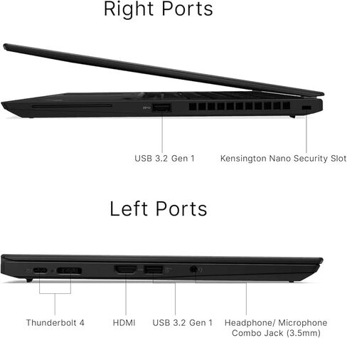 Lenovo Thinkpad T14S (G2) كمبيوتر محمول للأعمال، 14 بوصة FHD (1920 × 1080)، Core i7-1185G7 3.0-4.8 جيجا هرتز، 512 جيجا SSD، 32 جيجا رام، كاميرا ويب، Windows 11 Pro (متجدد) in Kuwait